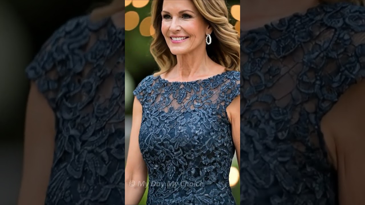 Платье для матери невесты из кружева с металлизированной вышивкой | Скромные, большие размеры и г...