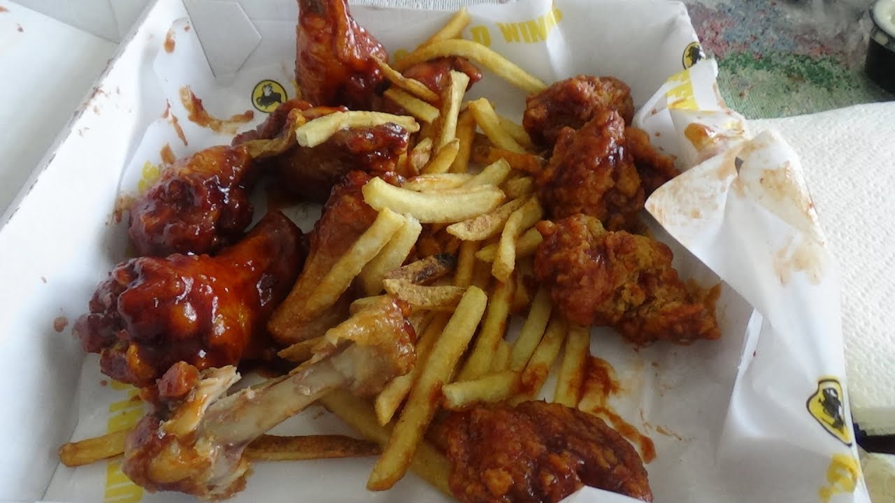 ASMR Eating Buffalo Wild Wings And Fries YouTube