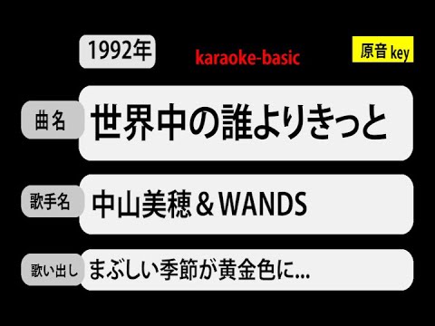 カラオケ,　世界中の誰よりきっと,　中山美穂＆WANDS