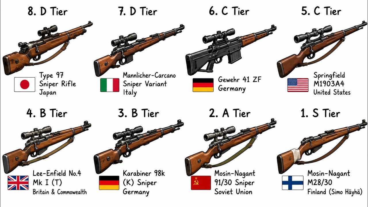 Every WW2 Country's Best Sniper Rifle Explained - YouTube