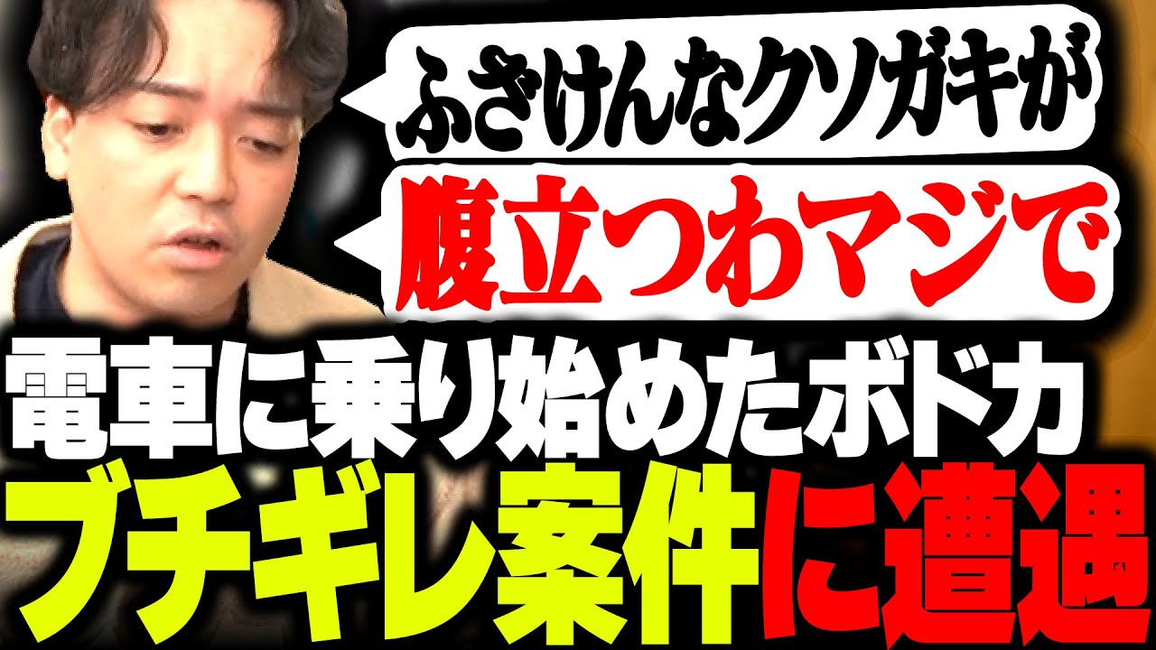 最近電車に乗り始めたボドカ、マジでブチギレ案件に遭遇