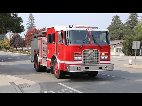 Felton and Santa Cruz FD Responding Code 3 to a Fire Alarm