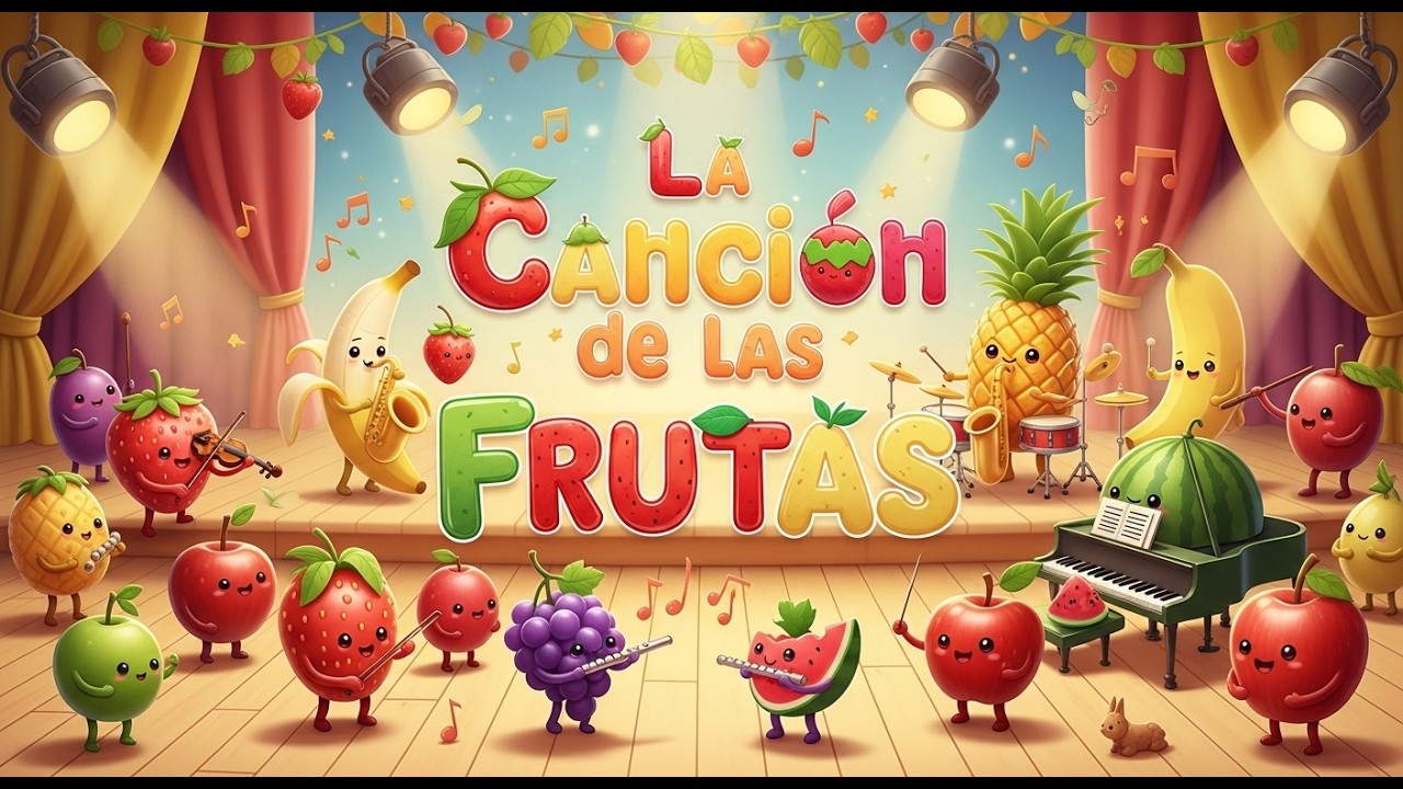 “¡Las Frutitas Súper Dulces Cantan y Bailan! 🍓🍊🍇 Canción Infantil Mágica 💖✨”