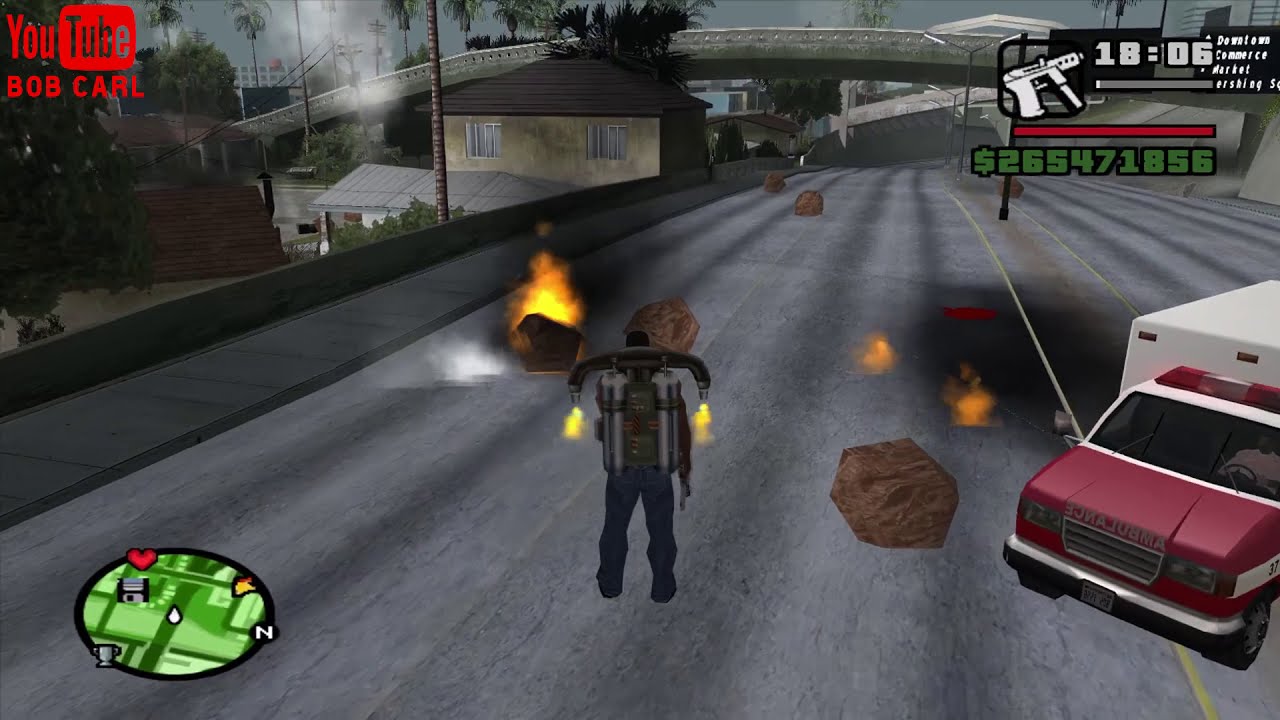 Meteor impact hits the city of Los Santos (GTA San Andreas)