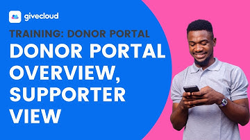 Donor Portal Overview - Supporter View