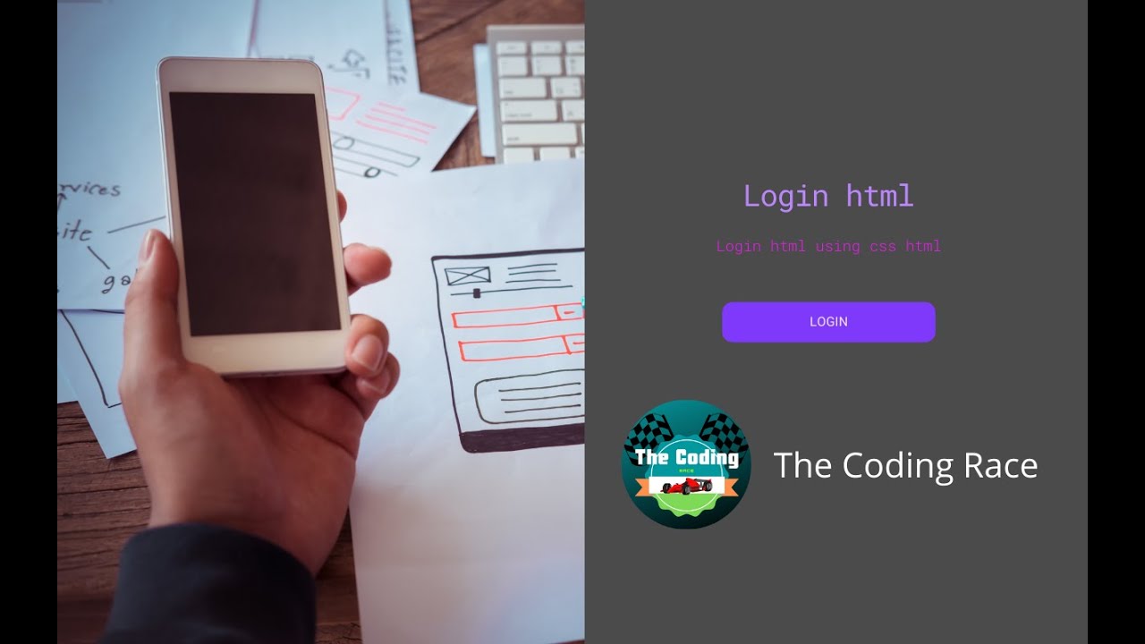 Html Login (Designing) In Visual studio code by The Coding Race