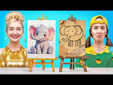 ⭐1-ЗВЕЗДА против 5-ЗВЁЗДОЧНОГО РИСУНКА ВЫЗОВ🤯🎨Простой Набросок против Шедевра Художественная Битва