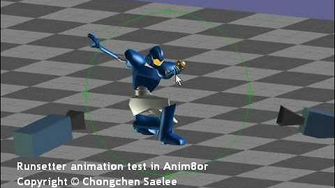 Anim8or - Runsetter 3D animation tests continue