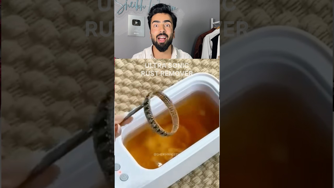 Testing Viral Ultra Sonic Cleaner 🤔 #reviews #viralproducts #amazonproducts #viralshorts