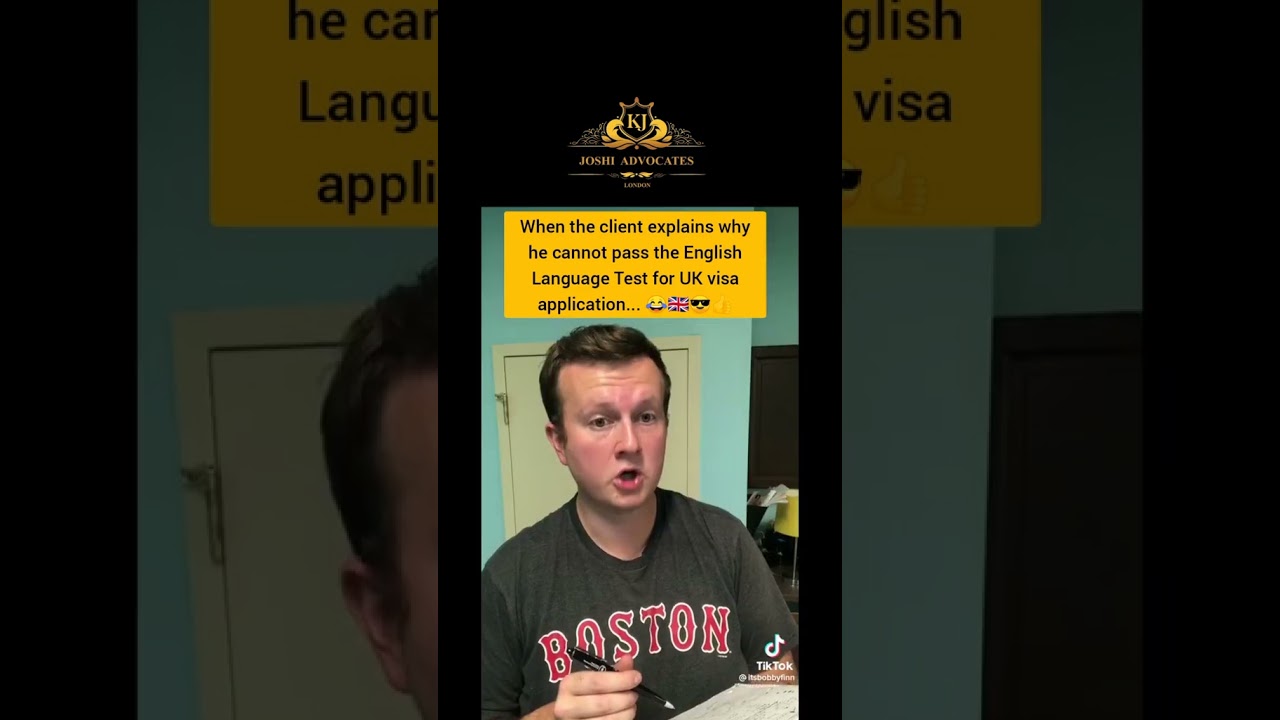 When the client explains why he cannot pass the English Language Test for UK visa application... 😂🇬🇧