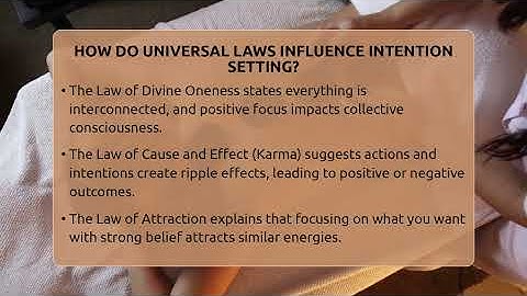 How Do Universal Laws Influence Intention Setting? - Spiritual Universe Unlocked