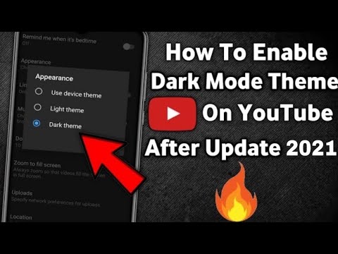 How To Enable Dark Mode - Theme On Youtube After Update 2021 🔥 ...