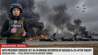 NATO President Shocked! 18 F-16s in Ukraine Destroyed by Russian Su-57s After Takeoff screenshot 5