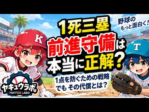 1アウト3塁、前身守備は本当に正解？