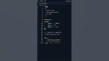 #shorts - How to use array_key_exists in PHP