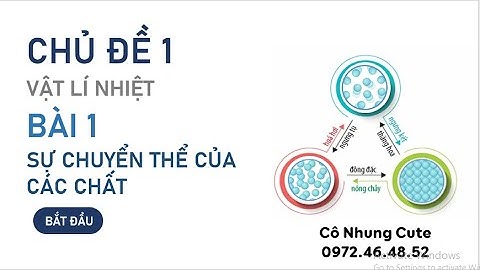 Demo Vật lí 12 Cánh diều - Bài 1.1. Sự chuyển thể của các chất.