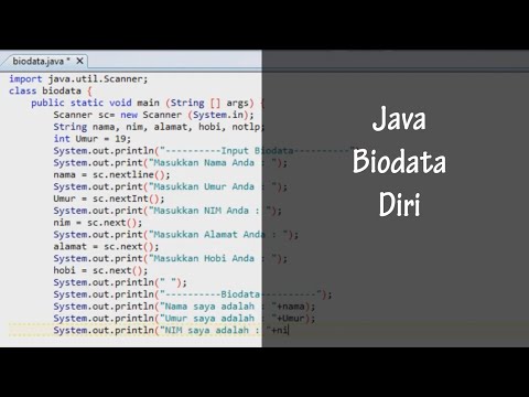 Pemrograman Berorientasi Objek || Program Biodata Diri menggunakan Java di Textpad