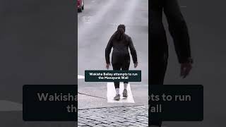 Wakisha Bailey attempts to run the iconic Manayunk Wall