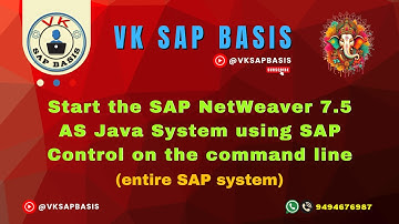 start the SAP NW 7.5 AS Java System using SAP Control on the command line (entire SAP system)