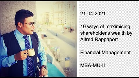 10 ways of maximising shareholder