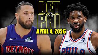 Detroit Pistons vs Philadelphia 76ers Full Game Highlights – April 4, 2026 | NBA Season Wealth