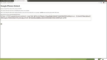Google Photo Embed URL tool
