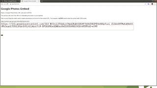 Google Photo Embed URL tool