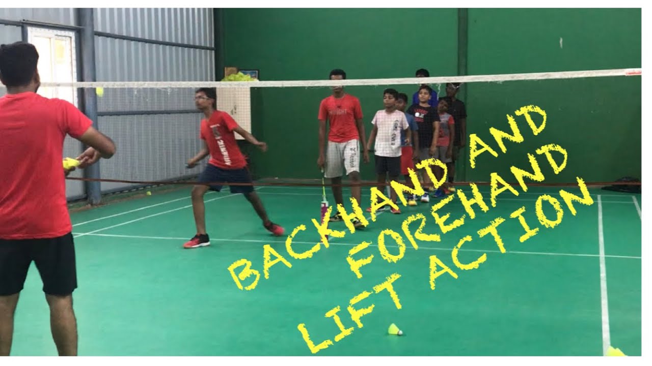 Badminton forehand lift action backhand lift actionbadminton training