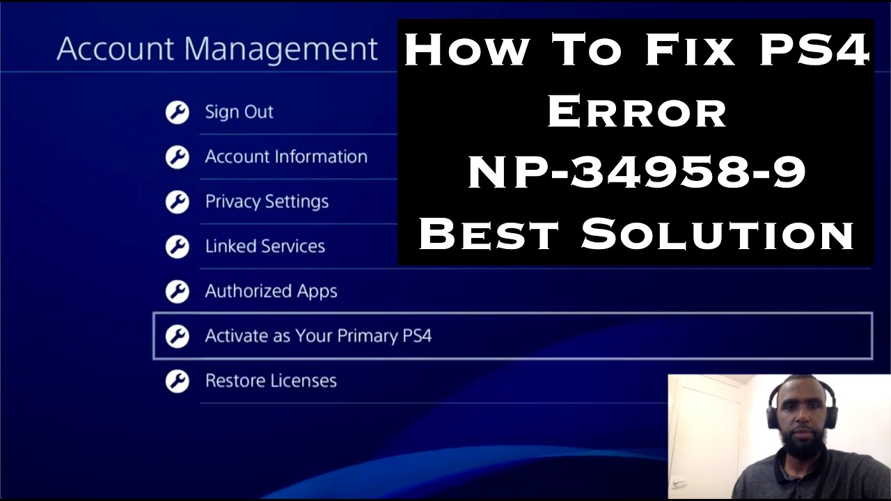 How To Fix Error Code NP-34958-9 on PS4/PS5
