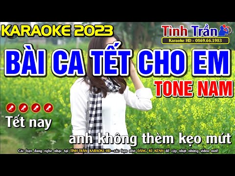 Video Bài Ca Tết Cho Em Karaoke Nhạc Sống Tone Nam ( F )... - youtube