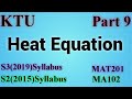 Heat Equation-Derivation|S3(2019) MAT201 Module 2|S2(2015) MA102 Module5|KTU Maths|BTech Maths Part9