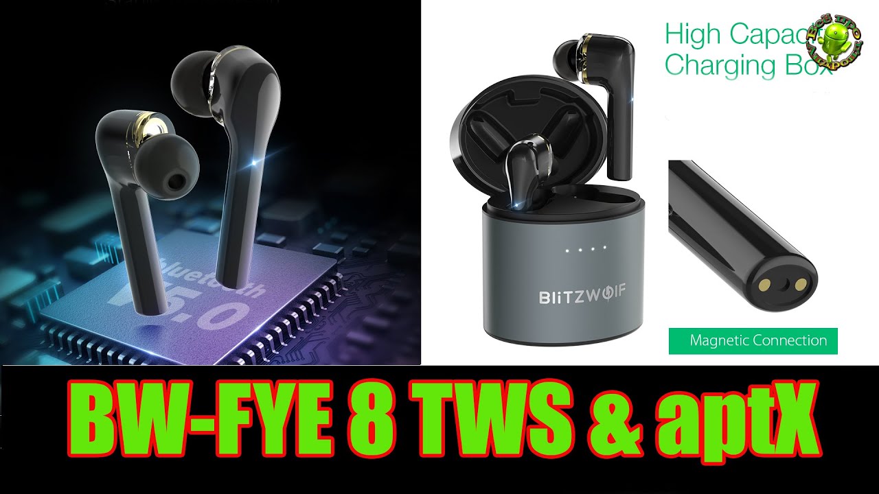 TWS наушники BlitzWolf® BW-FYE8  с aptX и независимым подключением
