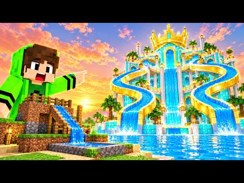 I UPGRADED a WATER PARK from POOR to MILLIONAIRE in Minecraft!