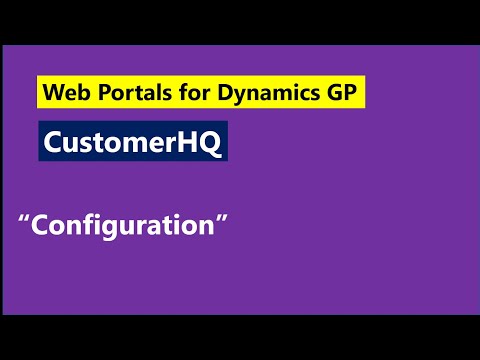 GP Elementz   CustomerHQ   Configuration (Customer Portal for Dynamics GP)