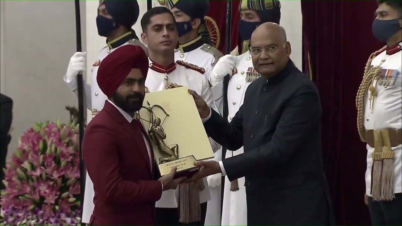 President Kovind confers Arjuna Award, 2021 on Shri Simranjeet Singh