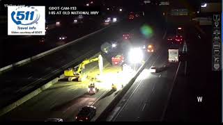 Sinkhole repair on I-285 on the south side blocks lanes