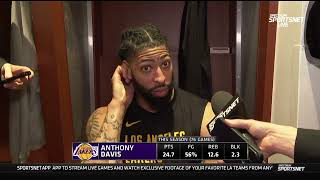 Anthony Davis POSTGAME INTERVIEWS | Los Angeles Lakers beat New Orleans Pelicans 110-106