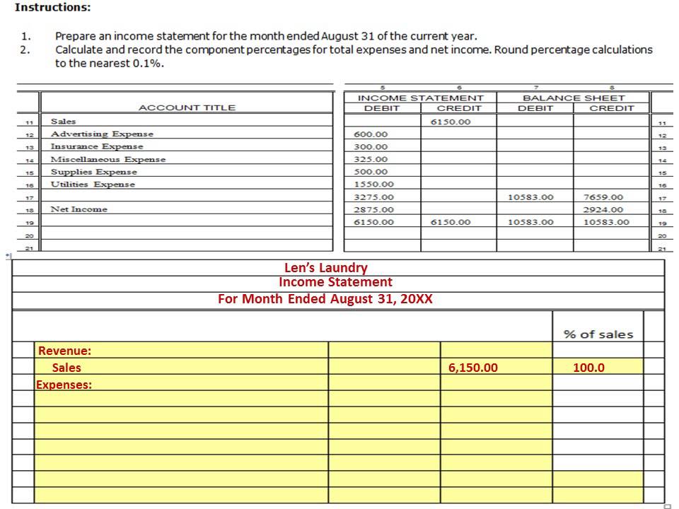 Accounting Chapter 7 1 Preparing an Income Statement - YouTube