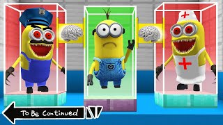 SUPER BRAIN EXCHANGE MINION vs SCARY MINION.EXE in MINECRAFT ! WHAT'S INSIDE MINIONS - Gameplay
