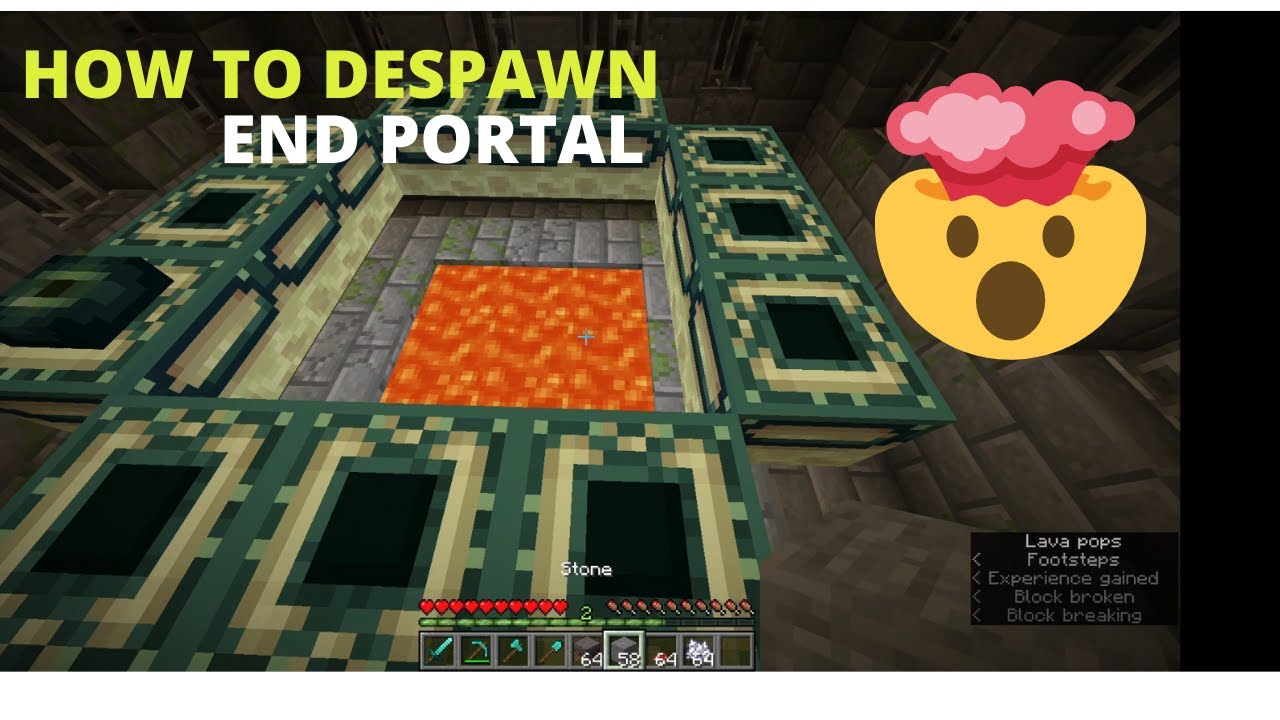 HOW TO DESPAWN END PORTAL IN MINECRAFT Titan Gaming YouTube