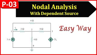 Nodal Analysis with Dependent Source-- Telugu
