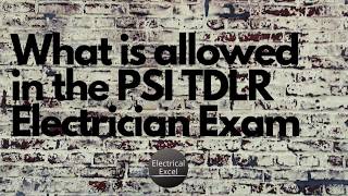 What is allowed in the PSI Exam?| Electrical Exam Prep