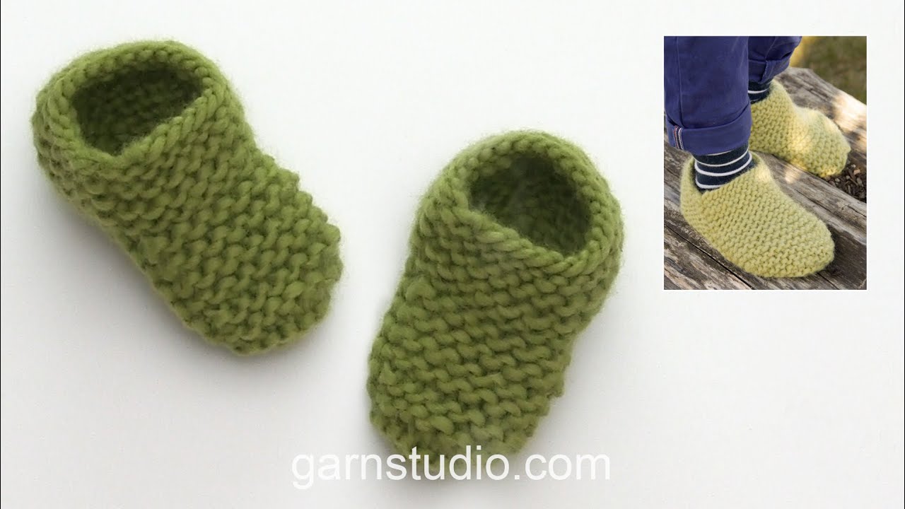 How to work the slippers in DROPS Children 27-19