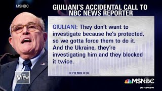 Giuliani “Butt Dials” Reporter | The View