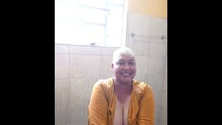 Silvia shaves Laura’s long curly hair completely bald! (Free Headshave Video)