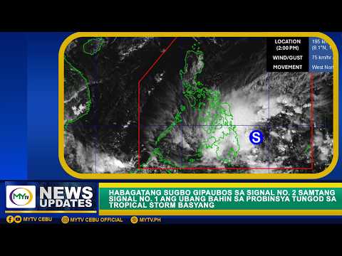 SOUTH CEBU GIPAUBOS SA SIGNAL #2 SAMTANG SIGNAL #1 ANG UBANG BAHIN SA PROBINSYA NUNOT SA TS BASYANG