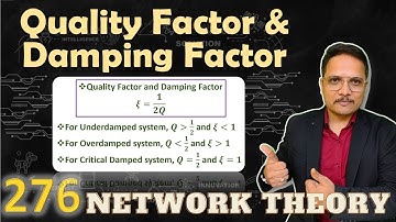 Relation of Quality Factor and Damping Factor | AC Analysis Parameters | Network Theory