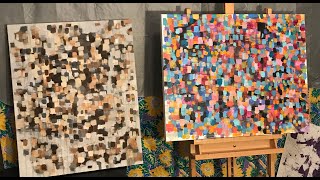 Celebrity Abstract Art Intuitive Painting (Color Song Part 9) (two larger canvases in time lapse) Profile