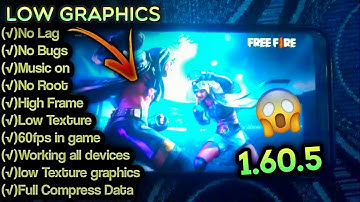 Free Fire New Update Lag Fix (1.60.5) || Low End Devices work || By Gwd