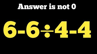 6 - 6 ÷ 4 - 4=❓99% People Miss This Simple Math Trick! 🤯 | PEMDAS RULE 